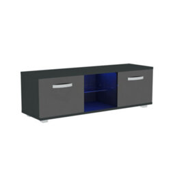 Lassic Vida Designs Cosmo Black 2 Door Led Tv Unit 120Cm Sideboard Cabinet - thumbnail 9