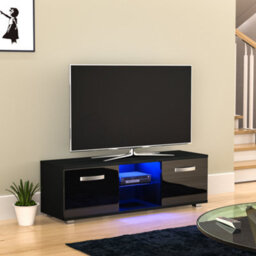 Lassic Vida Designs Cosmo Black 2 Door Led Tv Unit 120Cm Sideboard Cabinet - thumbnail 7