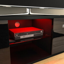 Lassic Vida Designs Cosmo Black 2 Door Led Tv Unit 120Cm Sideboard Cabinet - thumbnail 5