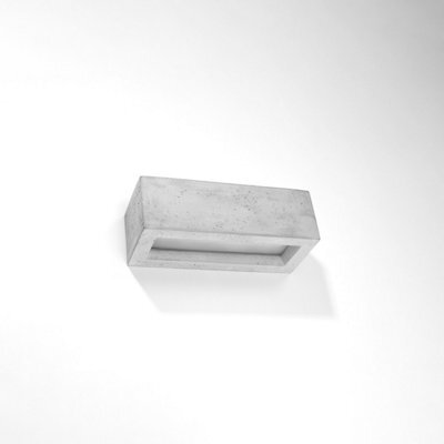 Sollux Lighting Vega Concrete & Glass Grey 1 Light Classic Wall Light - image 1