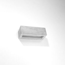 Sollux Lighting Vega Concrete & Glass Grey 1 Light Classic Wall Light - thumbnail 1
