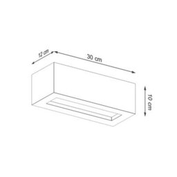 Sollux Lighting Vega Concrete & Glass Grey 1 Light Classic Wall Light - thumbnail 4