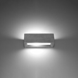 Sollux Lighting Vega Concrete & Glass Grey 1 Light Classic Wall Light - thumbnail 2