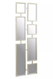 Orsina Silver Multi Frame Wall Mirror, Contemporary Panel Decorative Mirror With Silver Iron Frame, Accent Mirror - thumbnail 2