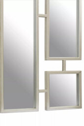 Orsina Silver Multi Frame Wall Mirror, Contemporary Panel Decorative Mirror With Silver Iron Frame, Accent Mirror - thumbnail 5