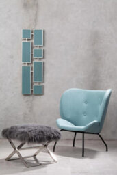 Orsina Silver Multi Frame Wall Mirror, Contemporary Panel Decorative Mirror With Silver Iron Frame, Accent Mirror - thumbnail 3