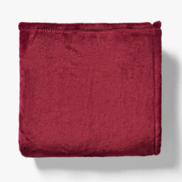OHS Ultra Soft Blanket Throw Warm Flannel Fleece - Burgundy, 120 X 150 Cm - thumbnail 2