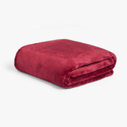 OHS Ultra Soft Blanket Throw Warm Flannel Fleece - Burgundy, 120 X 150 Cm