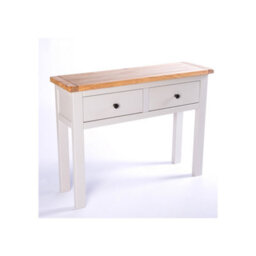Cabinet Bits Argenta Light Grey 2 Drawer Console Table Brass Knob - thumbnail 3