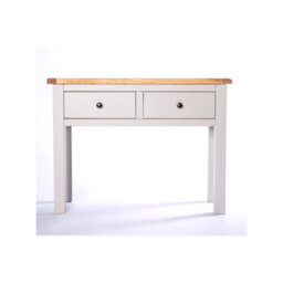 Cabinet Bits Argenta Light Grey 2 Drawer Console Table Brass Knob