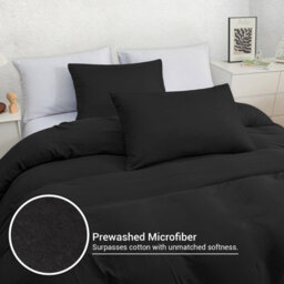 Pamposh Double Duvet Cover Set Pre-Washed Microfibre Bedding Set Comfort Lightweight Premium Quilt Cover Set With Zipper Closure - thumbnail 4