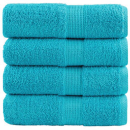 Berkfield Premium Wash Towels Solund 4 Pcs Turquoise 30X30 Cm 600 Gsm
