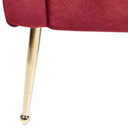 Beliani Chaise Longue Nantilly Velvet Dark Red - thumbnail 8