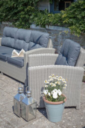 Statement Furniture Cannock Rattan Garden Furniture 6Pc Sofa Armchairs Coffee Table Ottomans, Patio Set - thumbnail 4