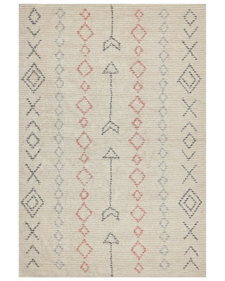 Wyld And Coco Casanova Beige Hand-Tufted Cotton Rug 160 X 230 Cm - Low Pile Geometric - image 1