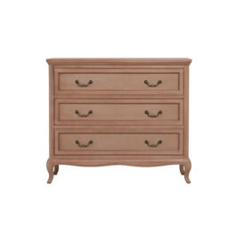 Melody Maison Solid Wood 3 Drawer Chest Of Drawers - Hessian Range - thumbnail 8