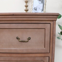 Melody Maison Solid Wood 3 Drawer Chest Of Drawers - Hessian Range - thumbnail 6