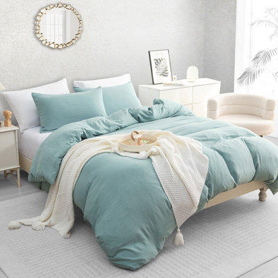Pamposh King Size Duvet Cover Set Pre-Washed Microfibre Bedding Set Lightweight Premium Quilt Cover Set With Zipper Closure - image 1