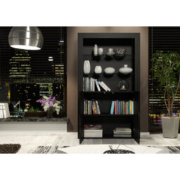 Creative Furniture Spectrum Display Cabinet 170Cm - Black With Gloss Doors - thumbnail 3