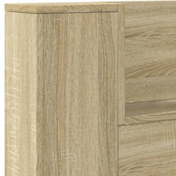 Berkfield Headboard Cabinet With Led Sonoma Oak 220X16.5X103.5 Cm - thumbnail 9