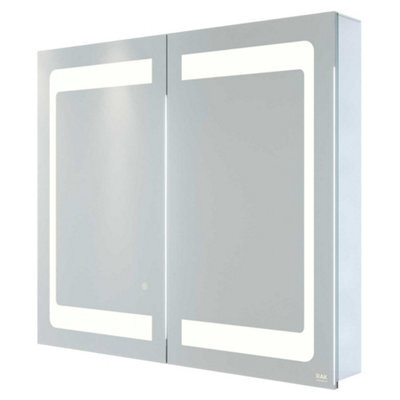 RAK Ceramics Rak Aphrodite 800X700mm Illuminated Bathroom Mirror Cabinet With Touch Sensor, Demister & Shaving Socket, Ip44 - image 1