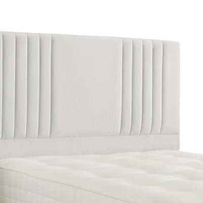 "Urban Textures Luxury 51"" High Milan Boucle Upholstered Bed Headboard - Grey" - image 1