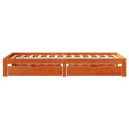 Berkfield Bed Frame With Drawers Without Mattress Wax Brown 90X190 Cm Single - thumbnail 7