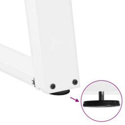 Berkfield Console Table Legs U-Shaped 2 Pcs White 28X(72-73) Cm Steel - thumbnail 9
