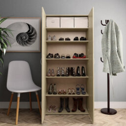 Berkfield Shoe Cabinet Sonoma Oak 80X35.5X180 Cm Engineered Wood - thumbnail 3