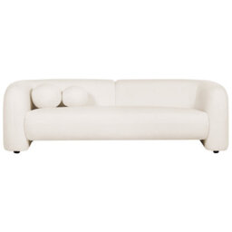 Beliani Living Room Set 4 Seater Leiren Boucle White - thumbnail 5