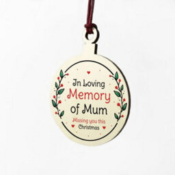 Red Ocean Rememberance Christmas Decoration For Mum In Memory Mum Memorial Gift - thumbnail 6