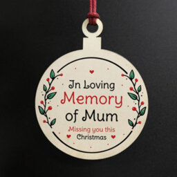 Red Ocean Rememberance Christmas Decoration For Mum In Memory Mum Memorial Gift - thumbnail 2