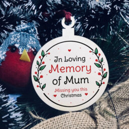 Red Ocean Rememberance Christmas Decoration For Mum In Memory Mum Memorial Gift