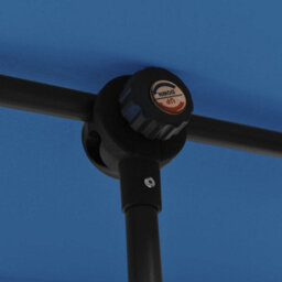Berkfield Outdoor Parasol With Aluminium Pole 2X1.5 M Azure Blue - thumbnail 7
