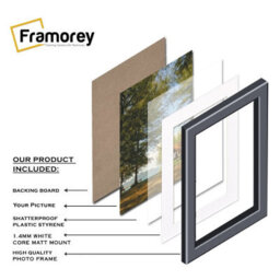 Frame Black Picture Frame  Lw Style Wall Art Frame  Modern Photo Frames With White Mount - thumbnail 7