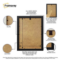 Frame Black Picture Frame  Lw Style Wall Art Frame  Modern Photo Frames With White Mount - thumbnail 6