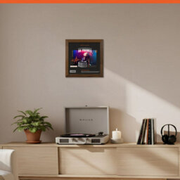 "12X12""  Walnut Classic Vinyl Record Frame For 12 Inch Lp Album Covers - Elegant Wall Display - Ak Frames" - thumbnail 8