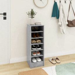 Berkfield Shoe Cabinet Concrete Grey 31.5X35X90 Cm Engineered Wood - thumbnail 5