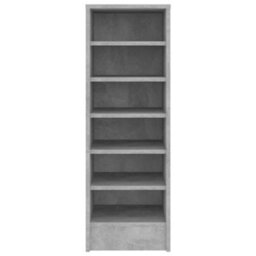 Berkfield Shoe Cabinet Concrete Grey 31.5X35X90 Cm Engineered Wood - thumbnail 3