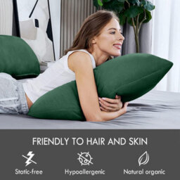 Bedlooms Dyed Pillowcase 2 Pair- Soft Plain Pillow Covers Emerald Green Envelop Closure -Easy Care Pillowcase Bedding Set 50X75 Cm - thumbnail 4