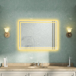 AVER-GROWTH Led Bathroom Mirror With Bluetooth 3 Colour Lights Anti-Fog Touch/wall Switch Vertical/horizontal Brightness Memory 800X600mm - thumbnail 2