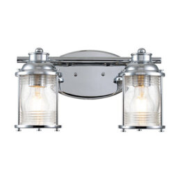 Luminosa Lighting Luminosa Kichler Ashland Bay Wall Lamp Polished Chrome, Ip44 - thumbnail 1