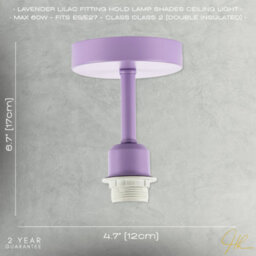 Happy Homewares Traditional Lavender Lilac Ceiling Light Fitting To Hold Lamp Shades - thumbnail 7