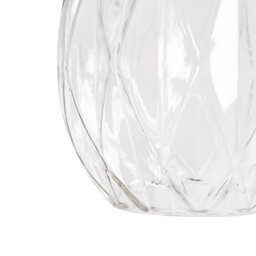 Beliani Pendant Lamp With Textured Transparent Glass Shade And Iron Frame, W20 X H125Cm - thumbnail 6