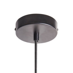 Beliani Pendant Lamp With Textured Transparent Glass Shade And Iron Frame, W20 X H125Cm - thumbnail 7