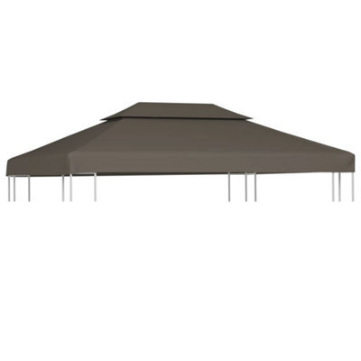 Walplus 2-Tier Gazebo Top Cover 310 G/ma 4X3 M Taupe - image 1