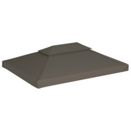 Walplus 2-Tier Gazebo Top Cover 310 G/ma 4X3 M Taupe - thumbnail 2