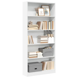 Vidaxl Bookcase White 80X24X176 Cm Engineered Wood - thumbnail 1