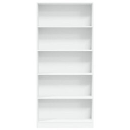 Vidaxl Bookcase White 80X24X176 Cm Engineered Wood - thumbnail 4