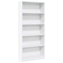 Vidaxl Bookcase White 80X24X176 Cm Engineered Wood - thumbnail 2